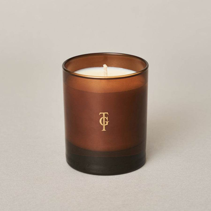 Personalised ~ engraved smoked plum small candle | True Grace
