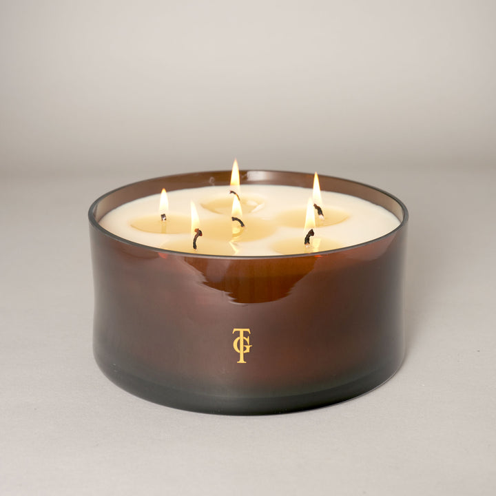 Moroccan Rose Large 6 Wick Candle Bowl