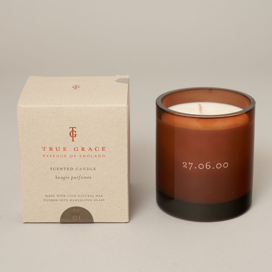 Personalised ~ Engraved Fig Medium Candle — Burlington Collection Collection | True Grace