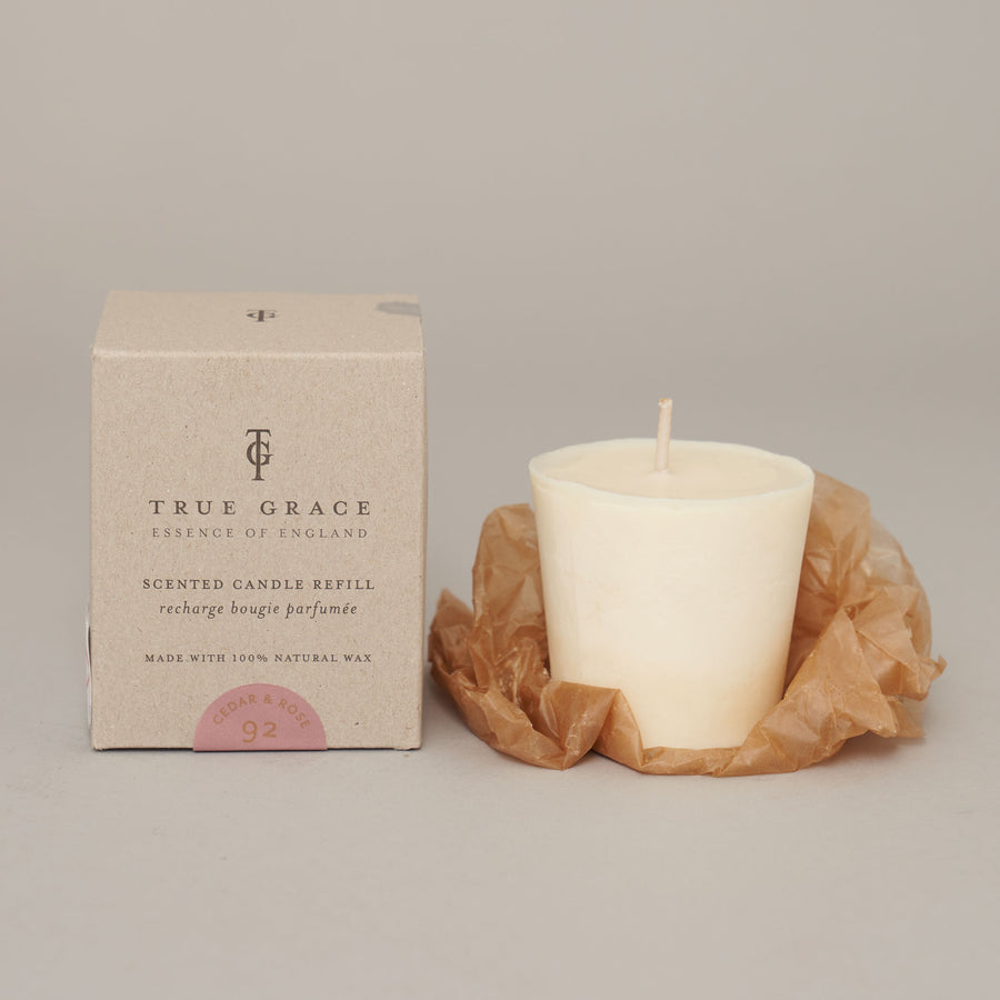 Cedar & Rose Small Candle Refill — Burlington Collection Collection | True Grace