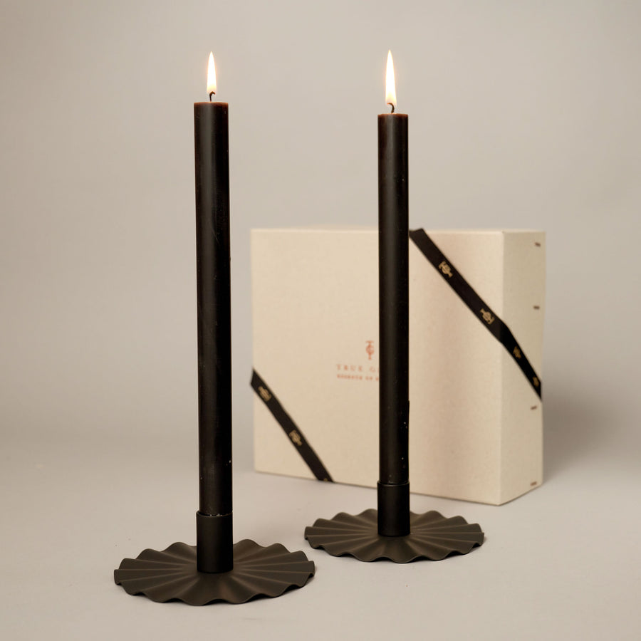Black Dining Candle Gift Set — Coloured Dining Candles Collection | True Grace