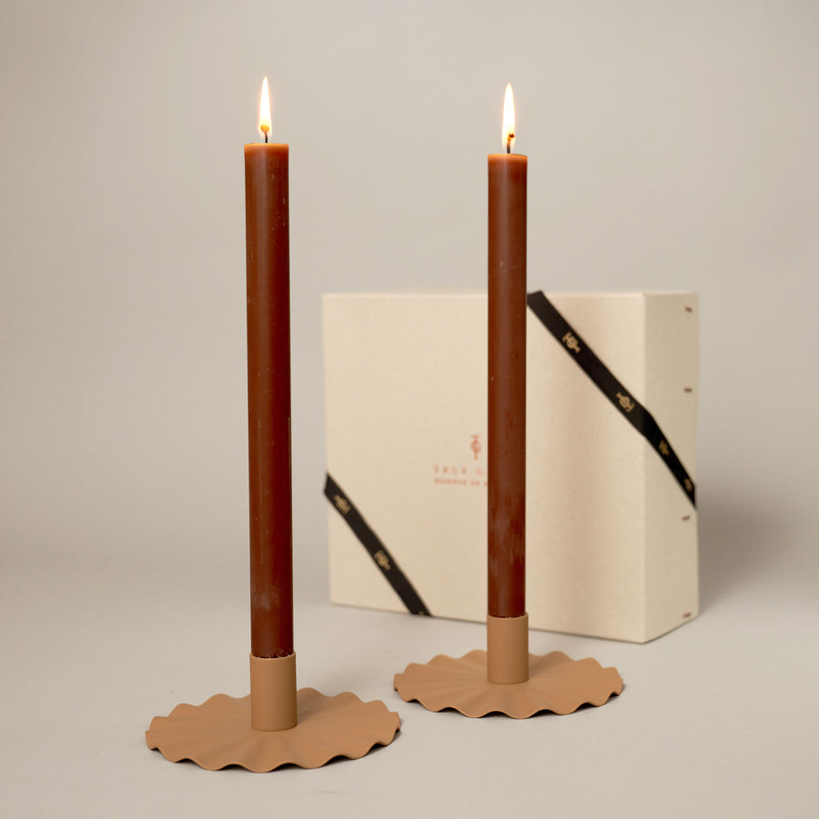 Cappuccino dining candle gift set | True Grace