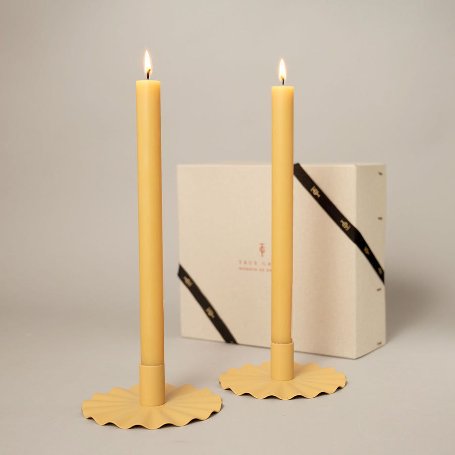 Honey Dining Candle Gift Set — Coloured Dining Candles Collection | True Grace