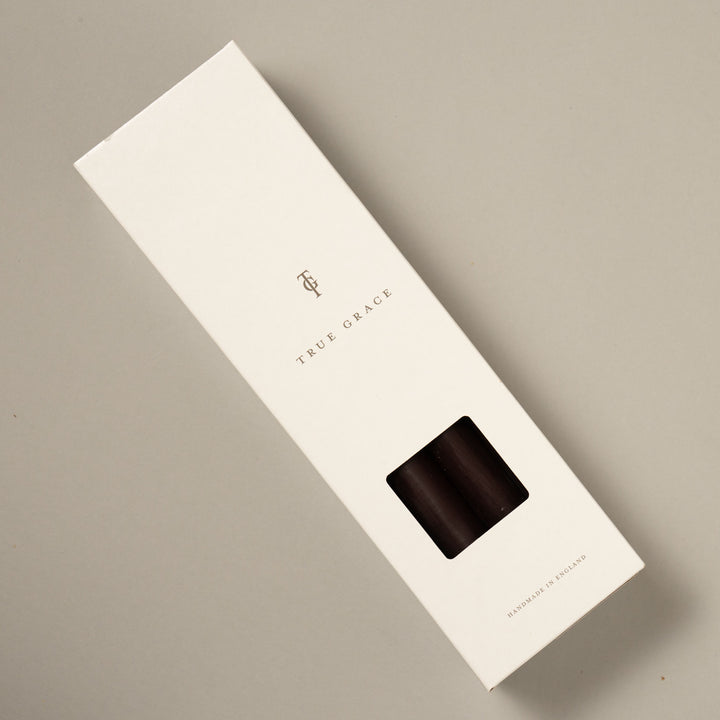 Bitter Chocolate Box of 12 Dining Candles