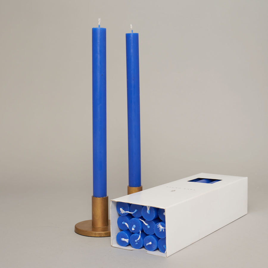 Cobalt box of 12 dining candles | True Grace