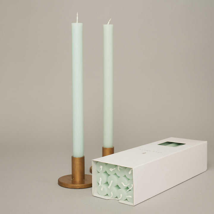 Eau de Nil Box of 12 Dining Candles