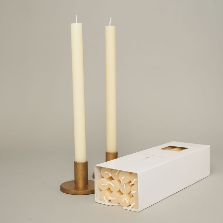 Ivory Box of 12 Dining Candles