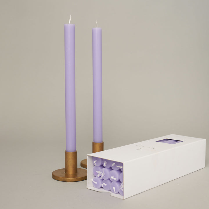 Lilac Box of 12 Dining Candles