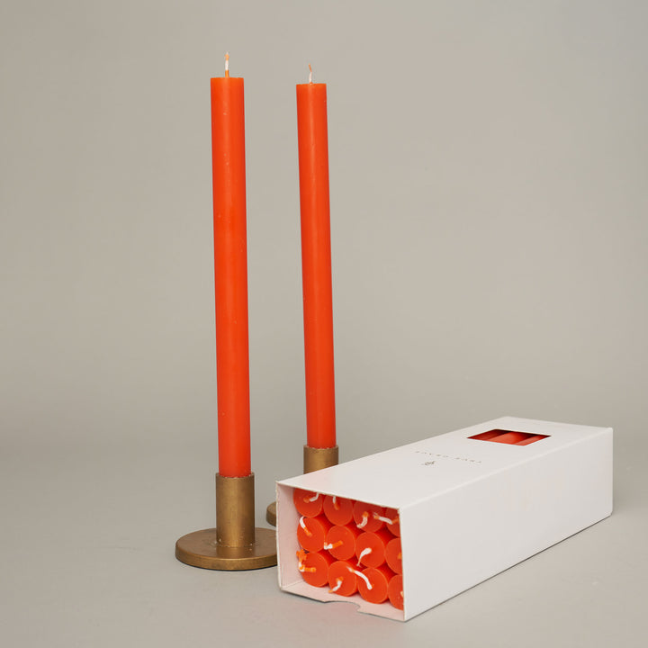 Tangerine Box of 12 Dining Candles