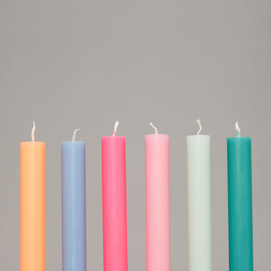 Sunset Hues Box of 12 Dining Candles — Coloured Dining Candles Collection | True Grace