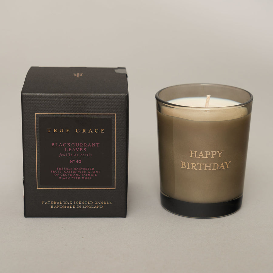 Personalised  - Engraved Blackcurrant Leaves Classic Candle — Manor Collection Collection | True Grace