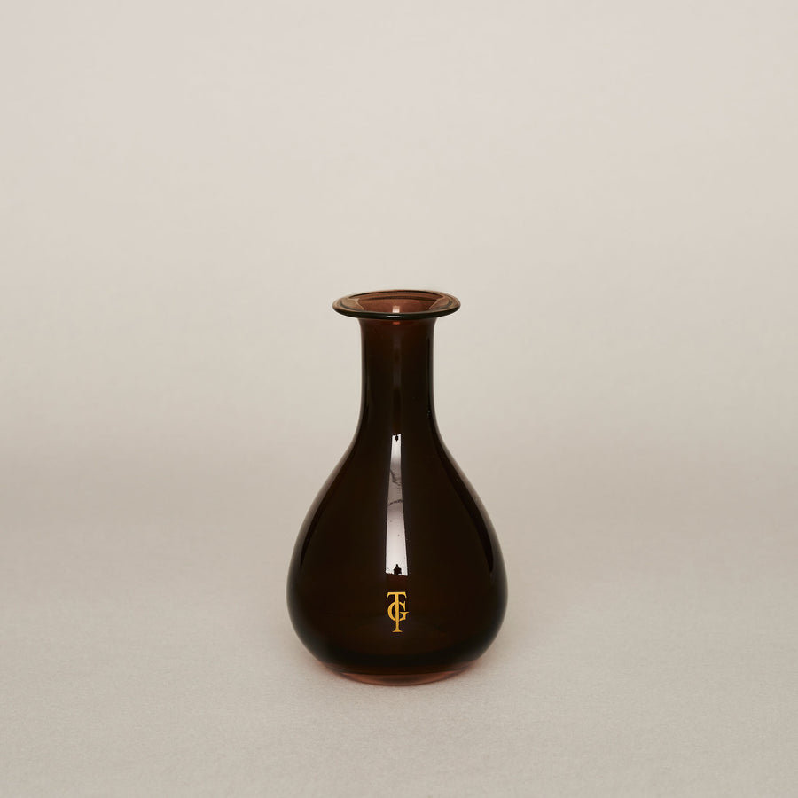 Amber teardrop 200ml glass diffuser bottle | True Grace