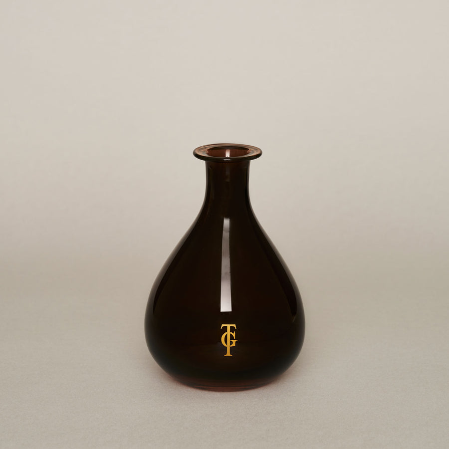 Amber teardrop 500ml glass diffuser bottle | True Grace