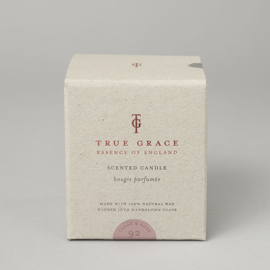 Cedar & rose medium candle | True Grace