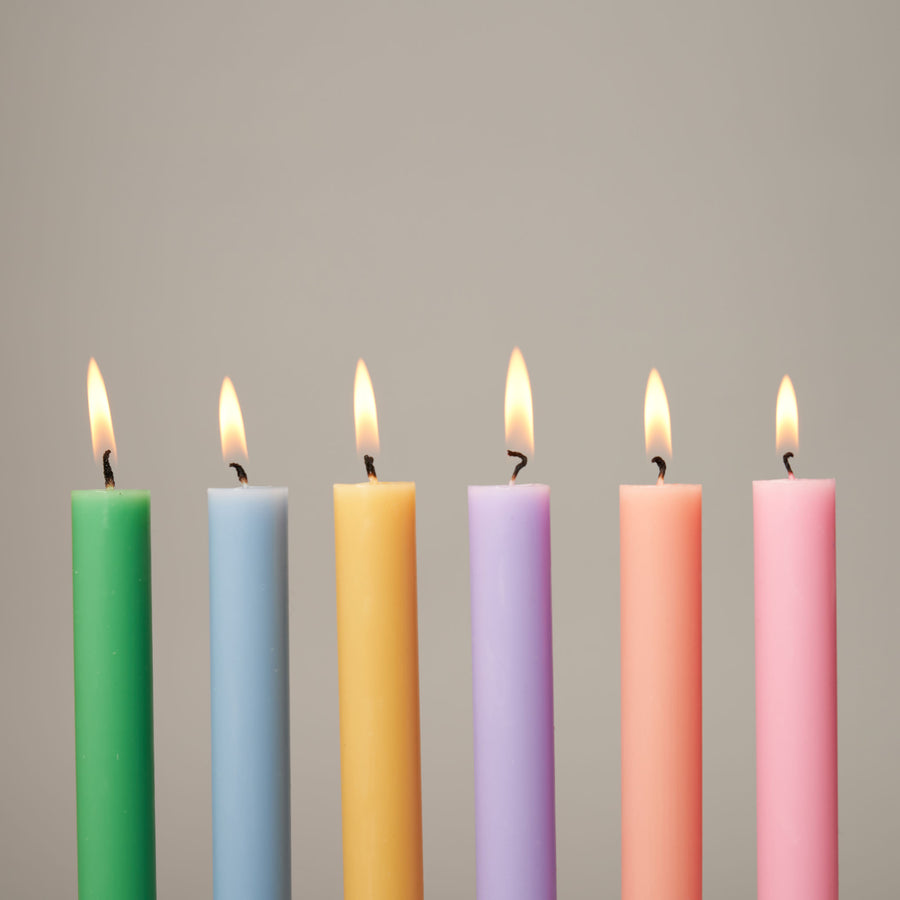 Pastel Box of 12 Dining Candles — Coloured Dining Candles Collection | True Grace