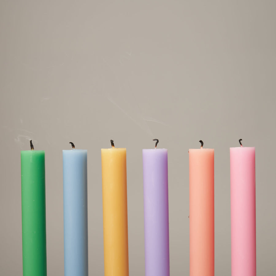 Pastel box of 12 dining candles | True Grace