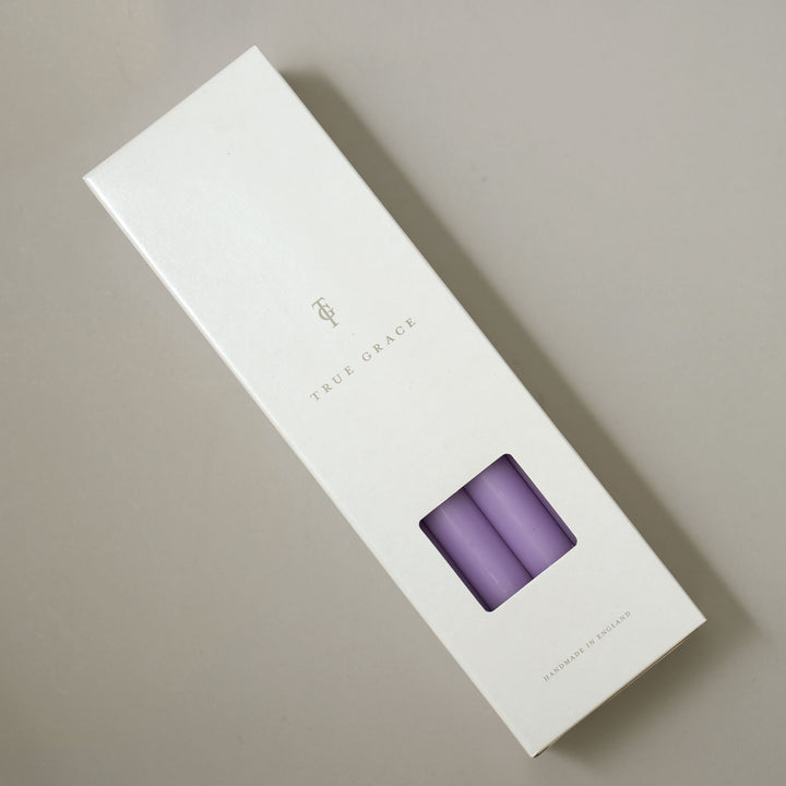 Lilac Box of 12 Dining Candles
