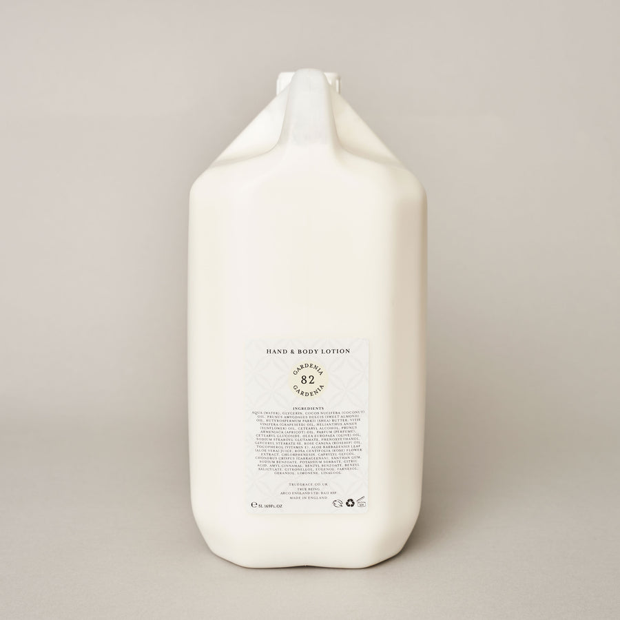 Gardenia 5 Litre Hand & Body Lotion Refill — Manor Collection Collection | True Grace