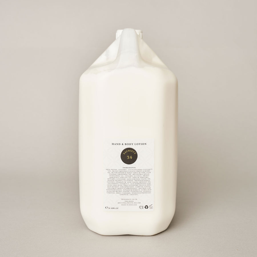 Sacristy 5 Litre Hand & Body Lotion Refill — Manor Collection Collection | True Grace