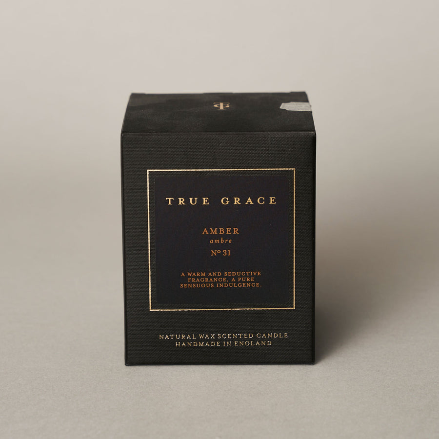 Personalised  - engraved amber classic candle | True Grace