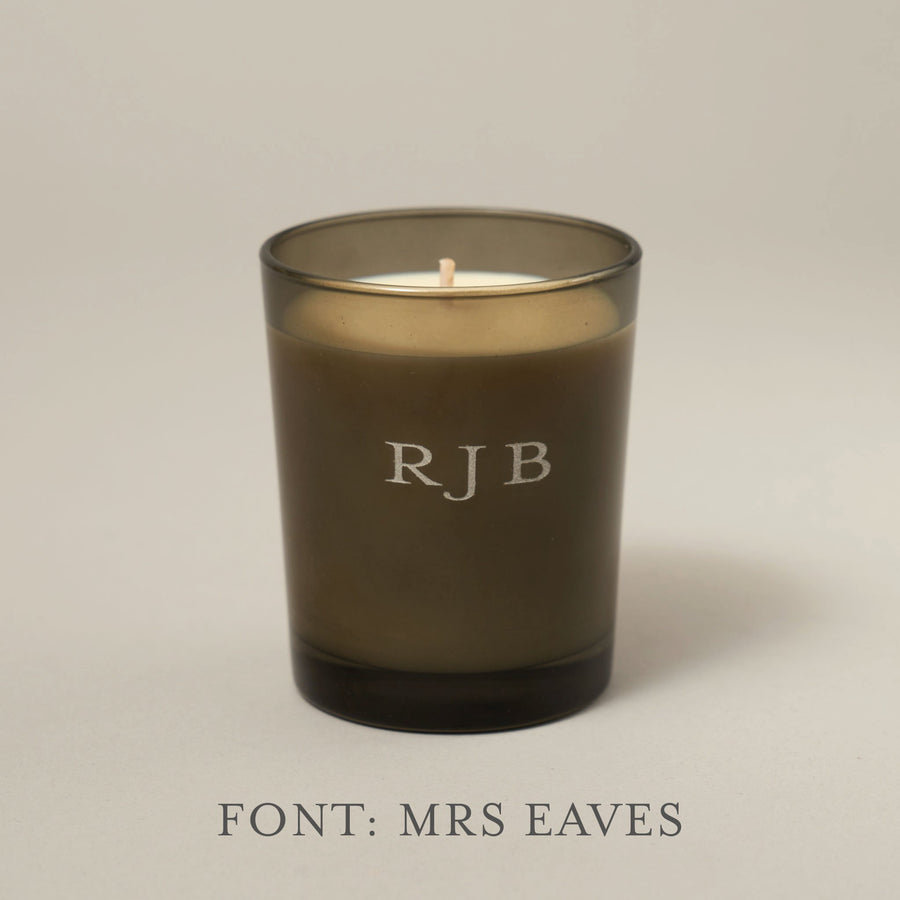 Personalised  - Engraved Amber Classic Candle — Manor Collection Collection | True Grace