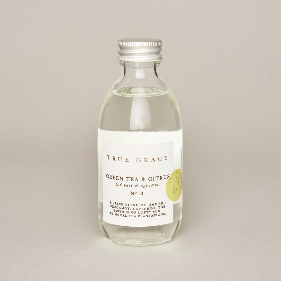 Green tea & citrus 200ml room diffuser refill | True Grace